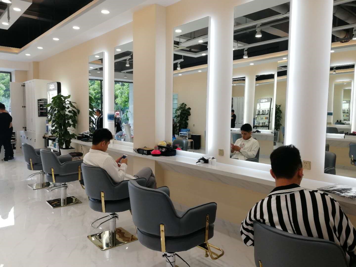 9h理發店美發區效果圖