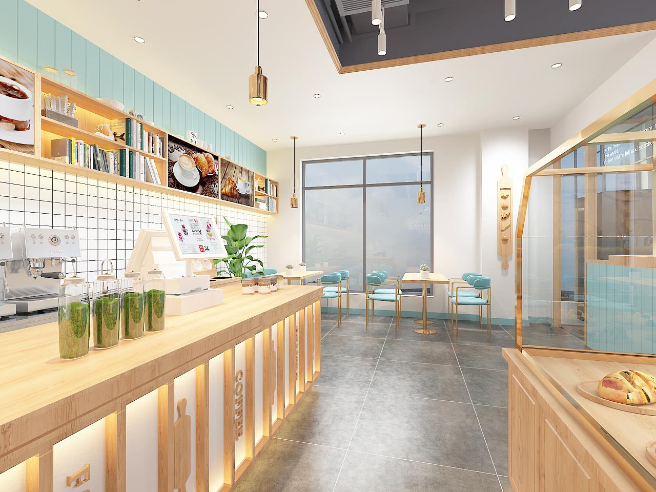 面包店收銀臺設計效果圖