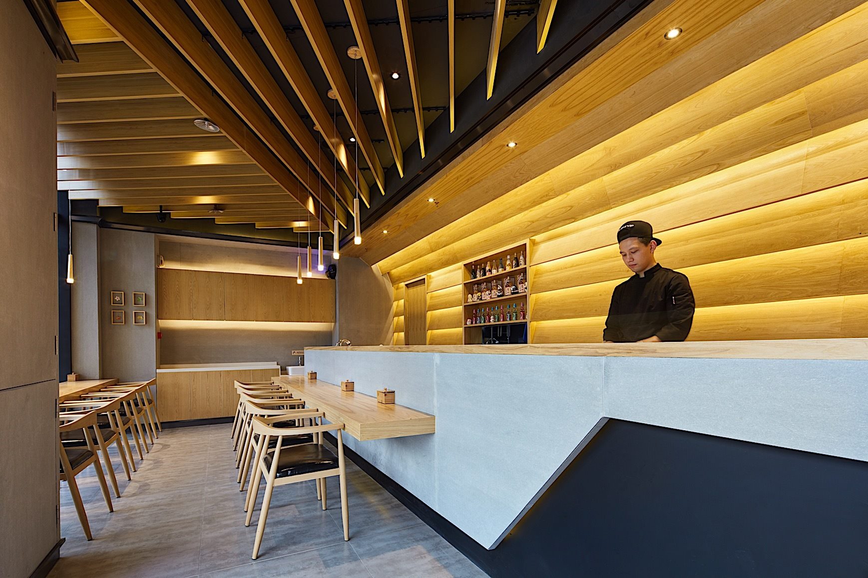 日式料理店吧臺設(shè)計效果圖